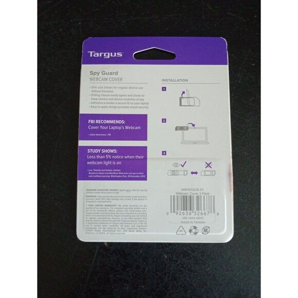 Spy Guard Webcam Cover 3 pack black white gray - Picture 3 of 3